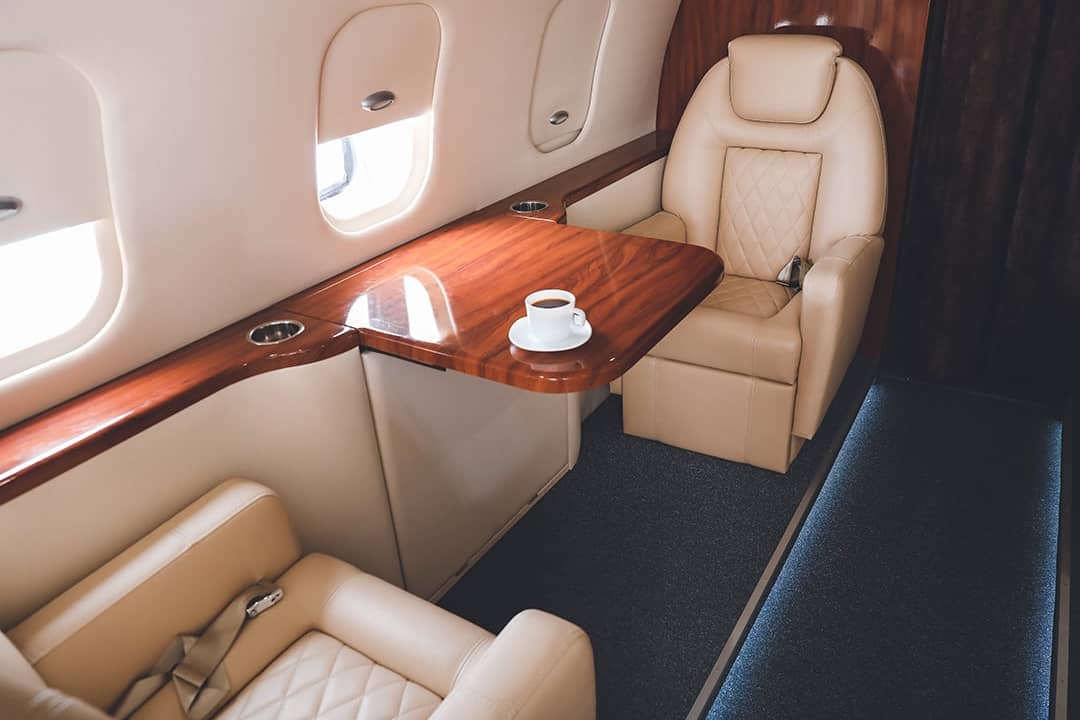 Interior of a private plane